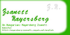 zsanett mayersberg business card